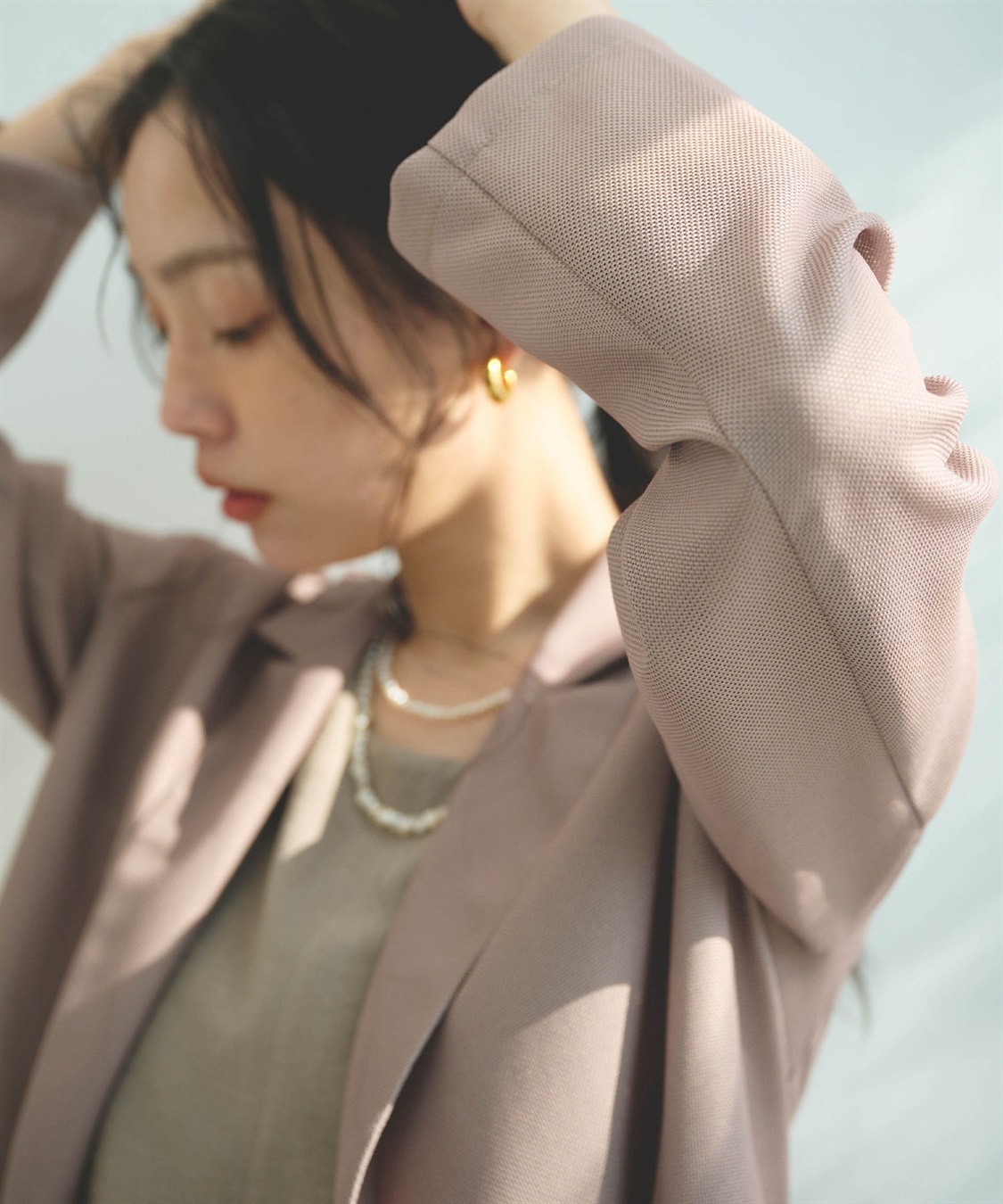 CROSS FUNCTION 《洗える》サマ美え 金釦メッシュテーラードダブルジャケット_sub_6