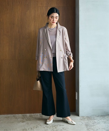 CROSS FUNCTION 《洗える》サマ美え 金釦メッシュテーラードダブルジャケット_subthumb_14