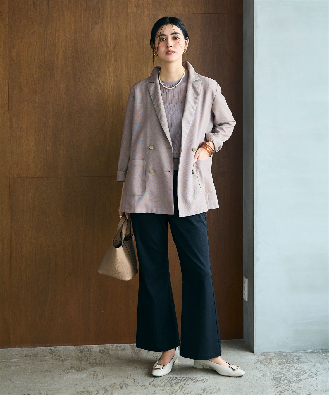 CROSS FUNCTION 《洗える》サマ美え 金釦メッシュテーラードダブルジャケット_sub_15