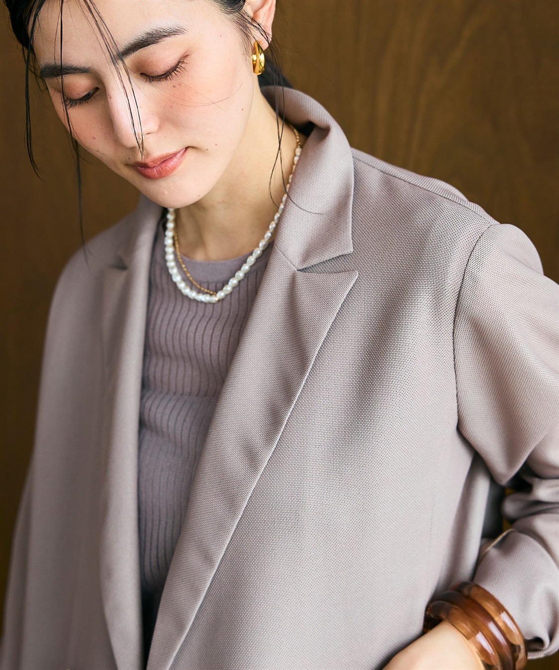 CROSS FUNCTION 《洗える》サマ美え 金釦メッシュテーラードダブルジャケット_sub_18