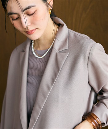 CROSS FUNCTION 《洗える》サマ美え 金釦メッシュテーラードダブルジャケット_subthumb_18