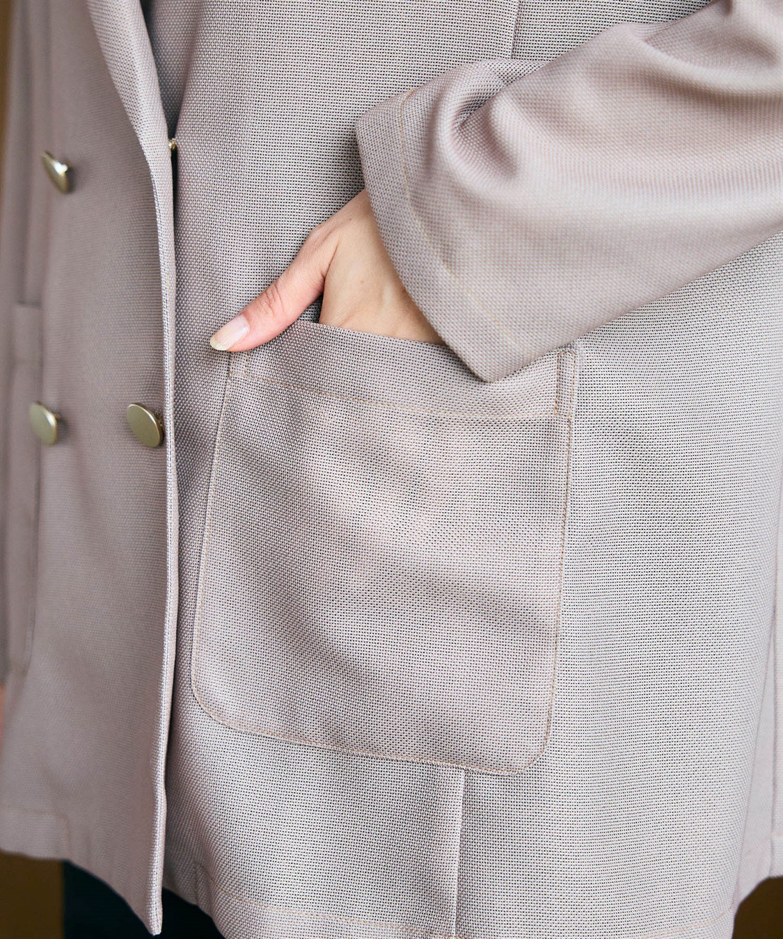 CROSS FUNCTION 《洗える》サマ美え 金釦メッシュテーラードダブルジャケット_sub_27