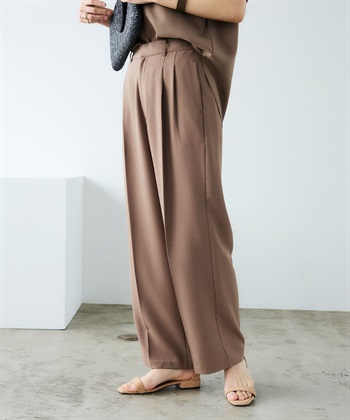 CROSS FUNCTION 《防シワ》サマナチュラリュクス ツータックワイドパンツ_subthumb_5