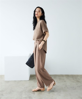 CROSS FUNCTION 《防シワ》サマナチュラリュクス ツータックワイドパンツ_subthumb_7