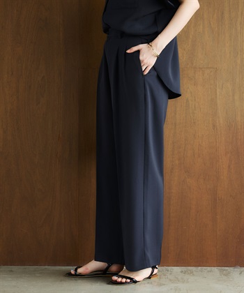 CROSS FUNCTION 《防シワ》サマナチュラリュクス ツータックワイドパンツ_subthumb_12