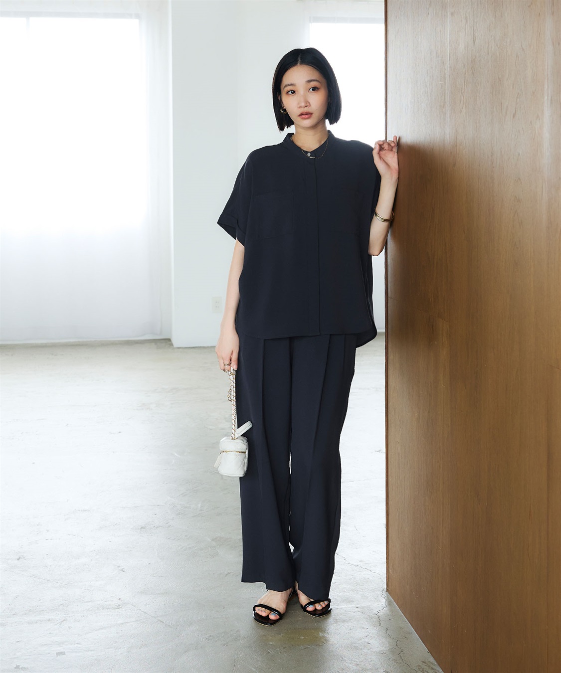 CROSS FUNCTION 《防シワ》サマナチュラリュクス ツータックワイドパンツ_sub_13