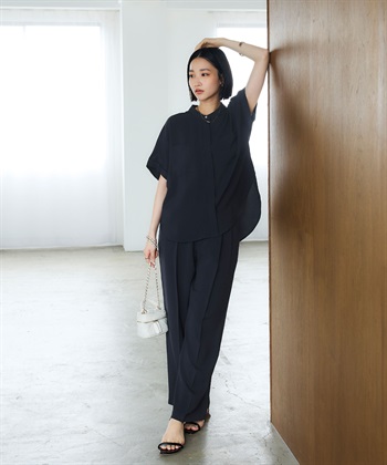 CROSS FUNCTION 《防シワ》サマナチュラリュクス ツータックワイドパンツ_subthumb_15