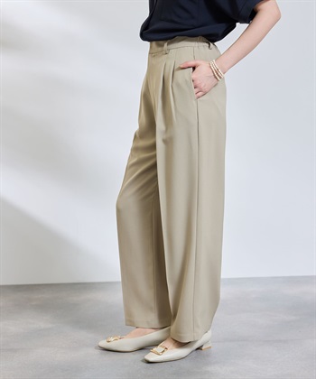 CROSS FUNCTION 《防シワ》サマナチュラリュクス ツータックワイドパンツ_subthumb_17