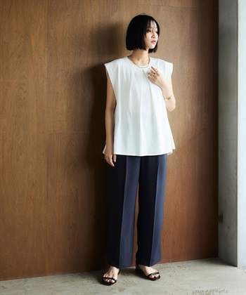 CROSS FUNCTION 《防シワ》サマナチュラリュクス ツータックワイドパンツ_subthumb_24