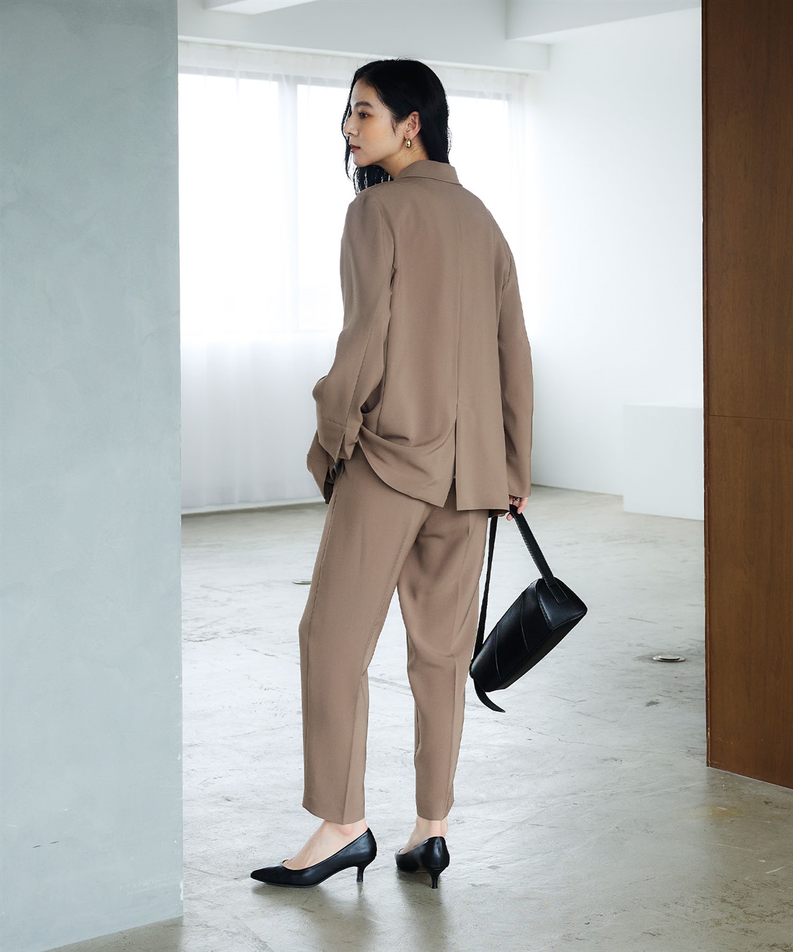 CROSS FUNCTION 《防シワ》サマナチュラリュクス センタープレステーパードパンツ_sub_15