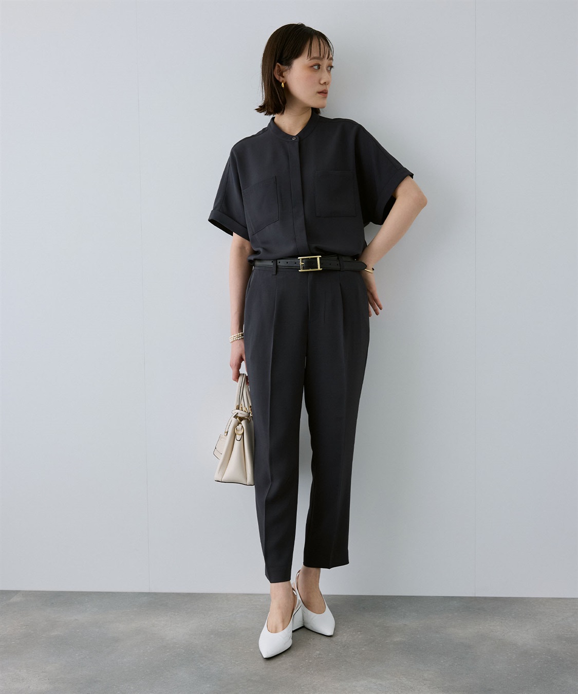 CROSS FUNCTION 《防シワ》サマナチュラリュクス センタープレステーパードパンツ_sub_18