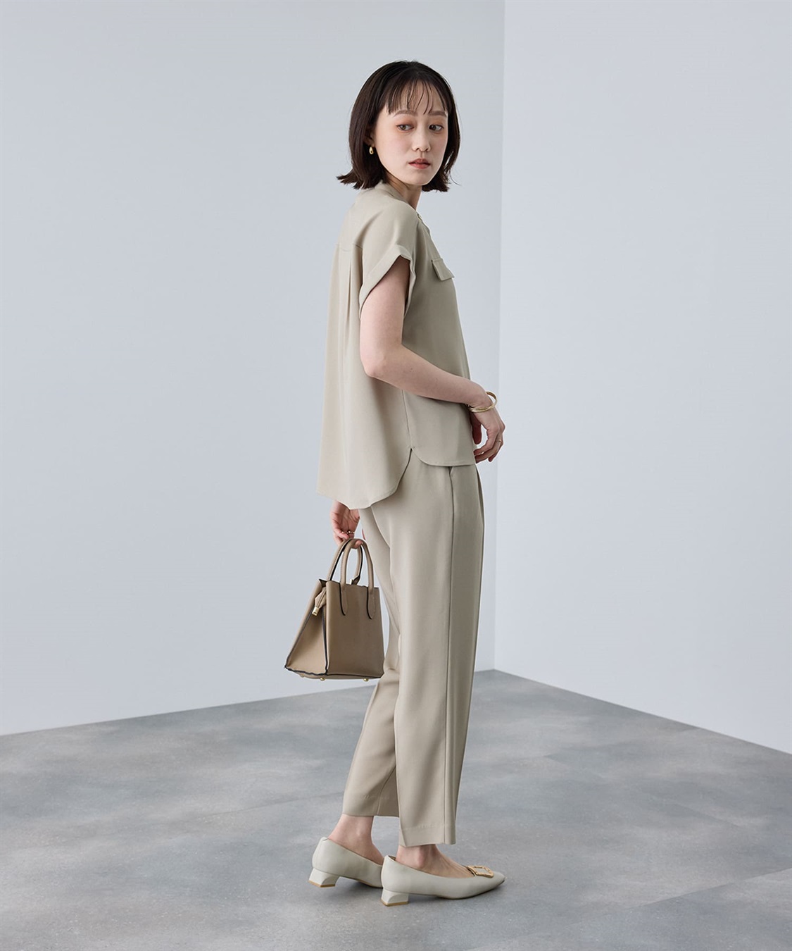 CROSS FUNCTION 《防シワ》サマナチュラリュクス センタープレステーパードパンツ_sub_25