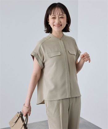 CROSS FUNCTION 《防シワ》サマナチュラリュクス バンドカラーブラウス_subthumb_5