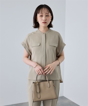 CROSS FUNCTION 《防シワ》サマナチュラリュクス バンドカラーブラウス_subthumb_6