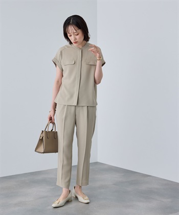 CROSS FUNCTION 《防シワ》サマナチュラリュクス バンドカラーブラウス_subthumb_7