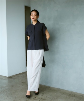 CROSS FUNCTION 《防シワ》サマナチュラリュクス バンドカラーブラウス_subthumb_15