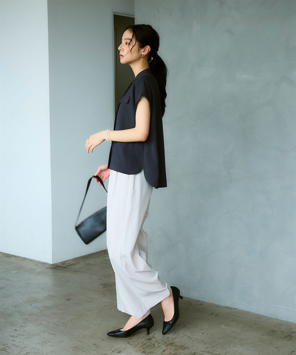 CROSS FUNCTION 《防シワ》サマナチュラリュクス バンドカラーブラウス_sub_16