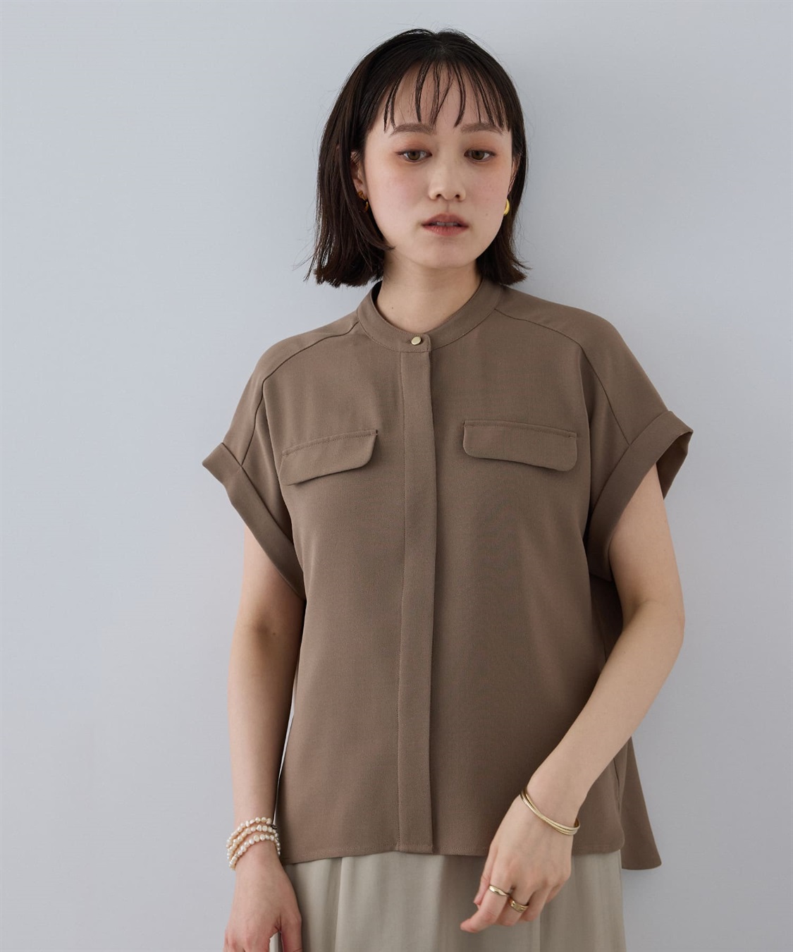 CROSS FUNCTION 《防シワ》サマナチュラリュクス バンドカラーブラウス_sub_17