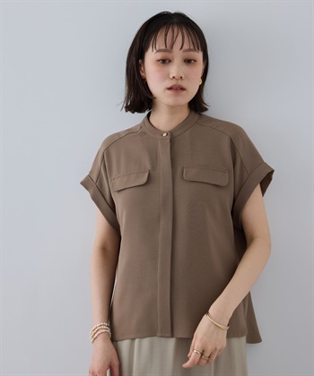 CROSS FUNCTION 《防シワ》サマナチュラリュクス バンドカラーブラウス_subthumb_17