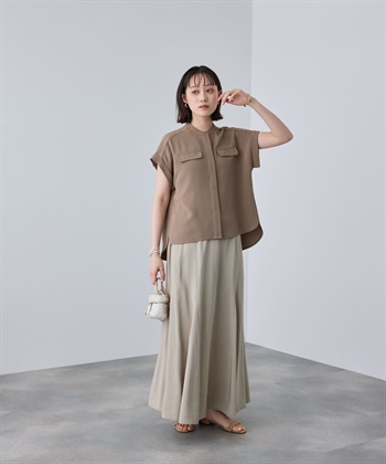 CROSS FUNCTION 《防シワ》サマナチュラリュクス バンドカラーブラウス_subthumb_21