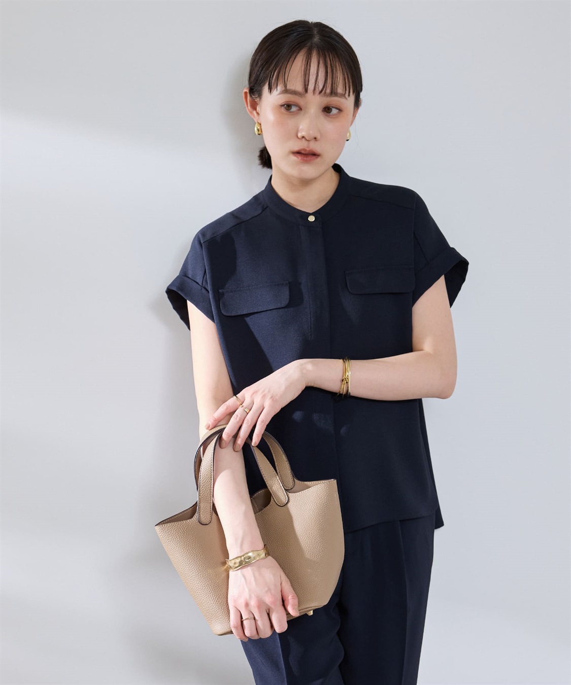 CROSS FUNCTION 《防シワ》サマナチュラリュクス バンドカラーブラウス_sub_25