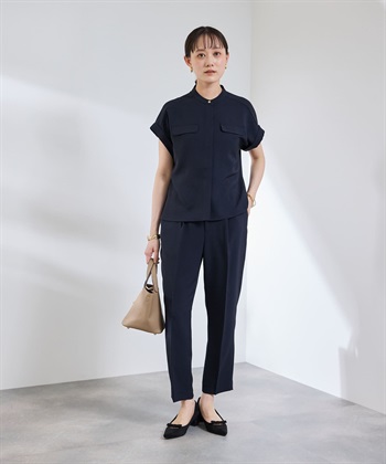 CROSS FUNCTION 《防シワ》サマナチュラリュクス バンドカラーブラウス_subthumb_27