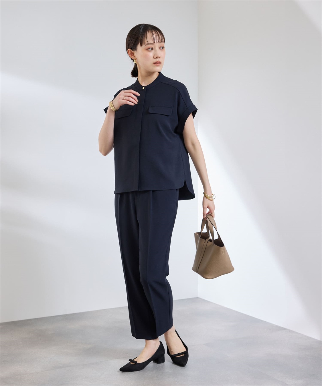 CROSS FUNCTION 《防シワ》サマナチュラリュクス バンドカラーブラウス_sub_28