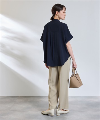 CROSS FUNCTION 《防シワ》サマナチュラリュクス ダブルポケットバンドカラーブラウス_subthumb_26