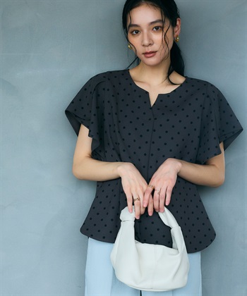 CROSS FUNCTION 《防シワ》サマナチュラリュクス フレアスリーブブラウス_subthumb_4