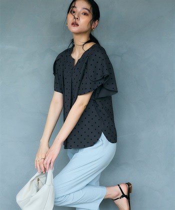 CROSS FUNCTION 《防シワ》サマナチュラリュクス フレアスリーブブラウス_subthumb_5