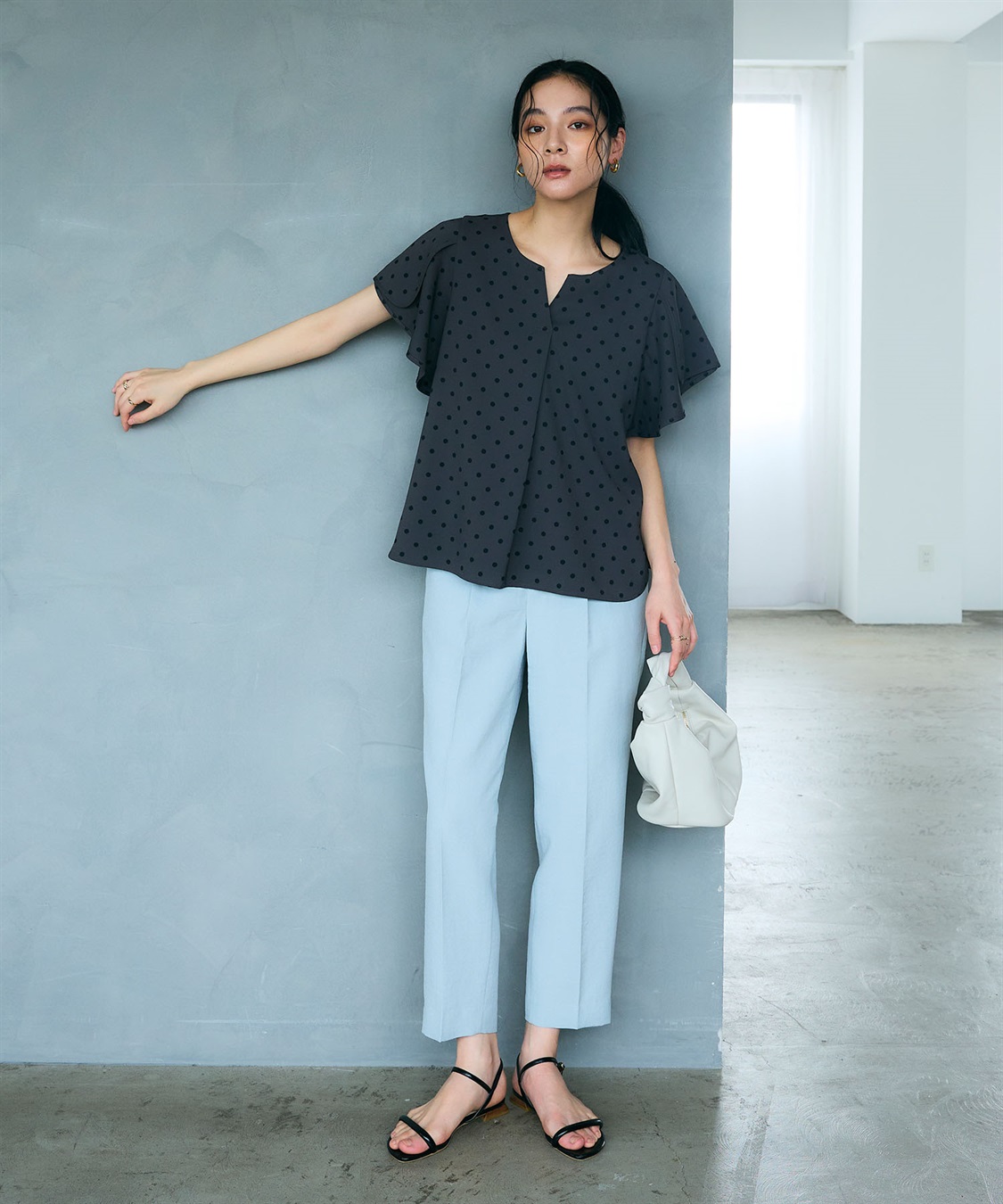 CROSS FUNCTION 《防シワ》サマナチュラリュクス フレアスリーブブラウス_sub_7