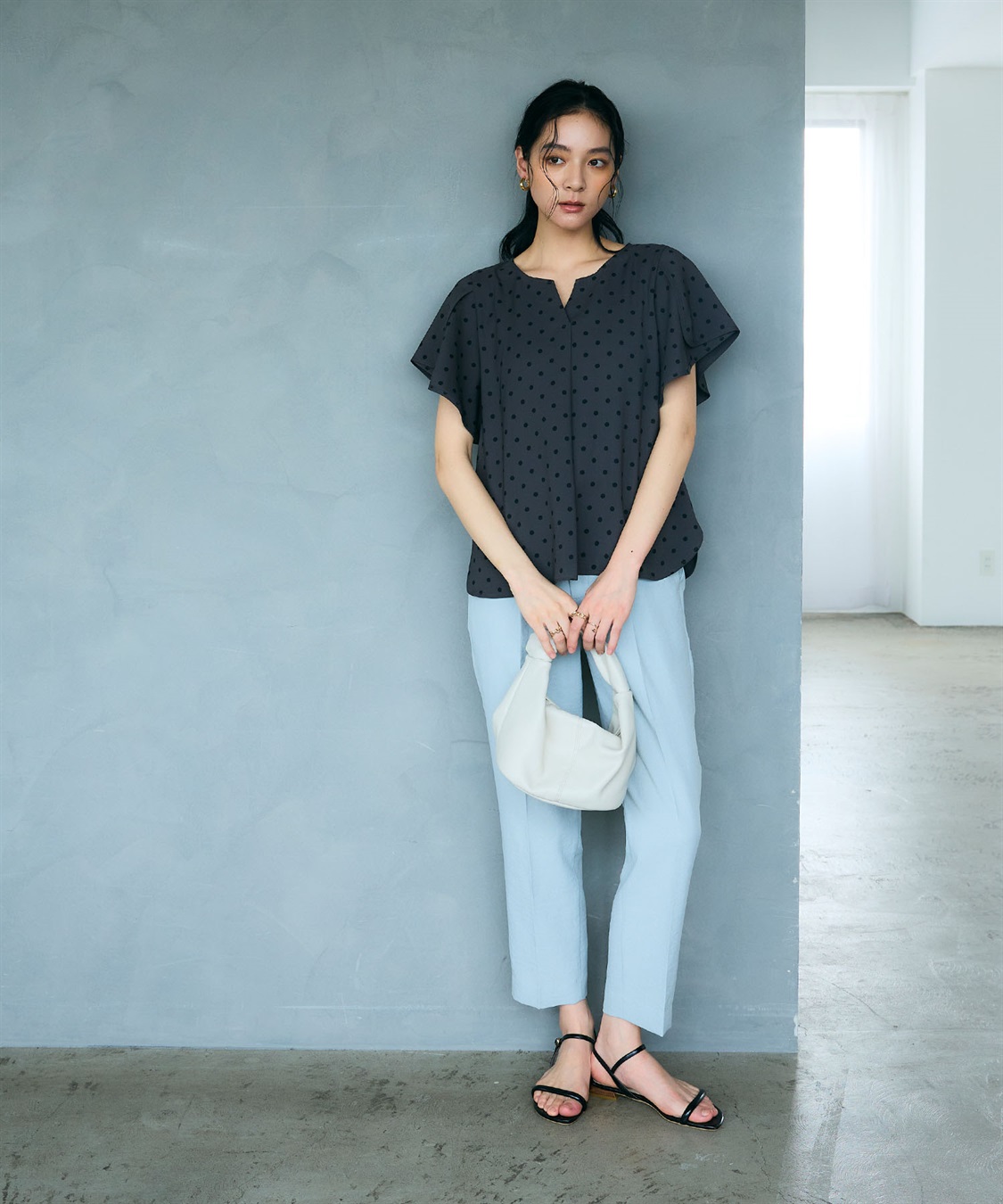 CROSS FUNCTION 《防シワ》サマナチュラリュクス フレアスリーブブラウス_sub_8