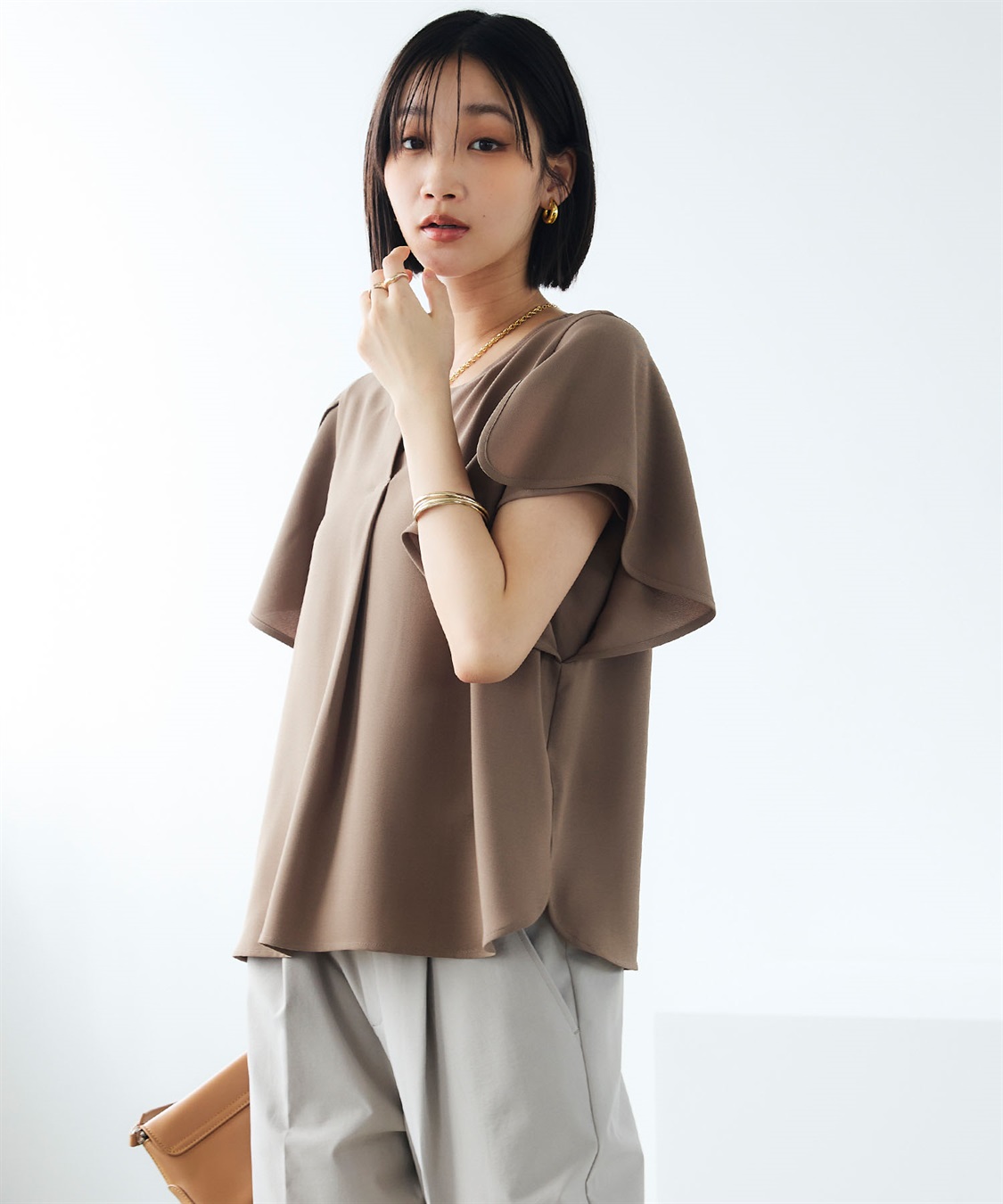 CROSS FUNCTION 《防シワ》サマナチュラリュクス フレアスリーブブラウス_sub_11