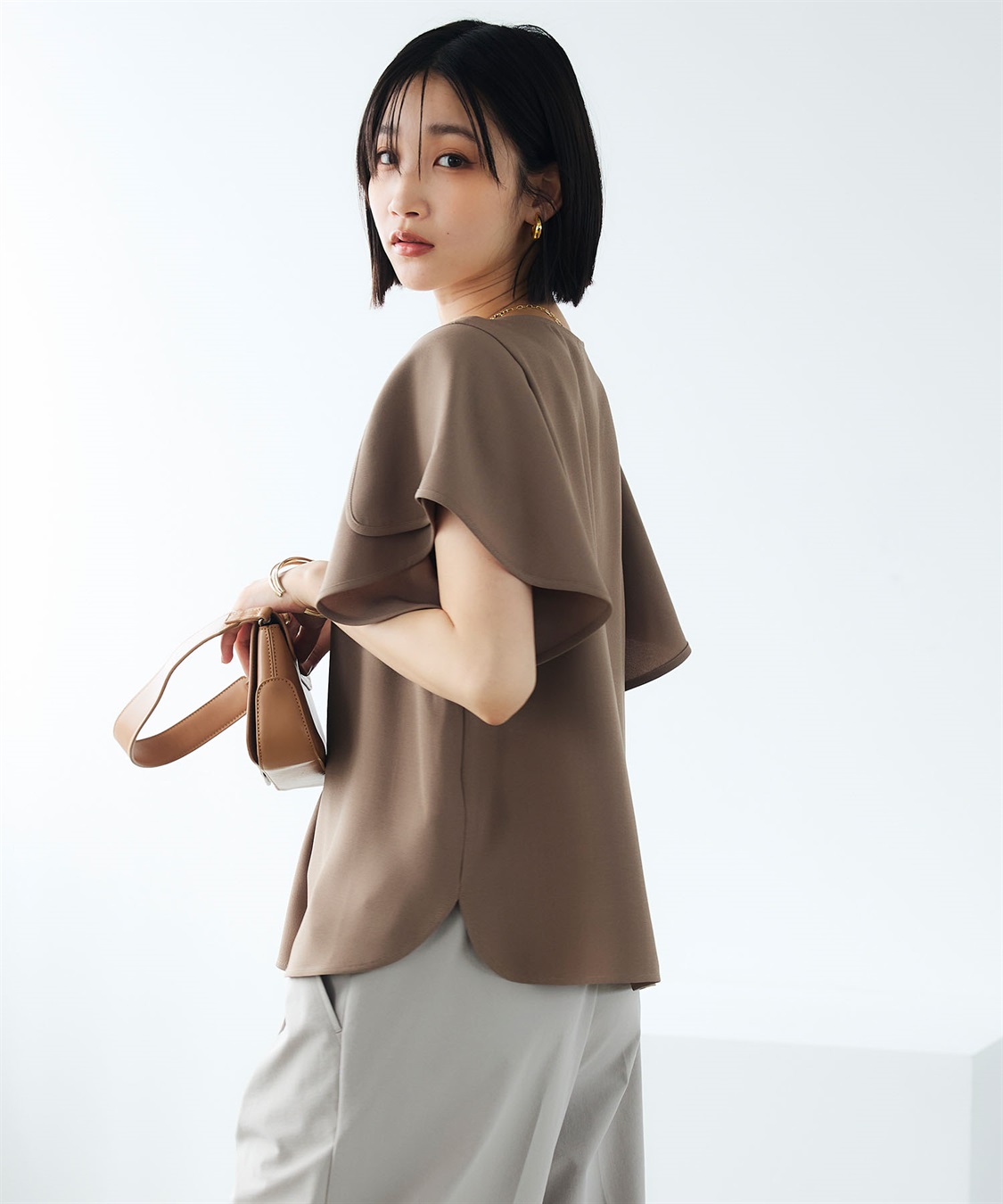 CROSS FUNCTION 《防シワ》サマナチュラリュクス フレアスリーブブラウス_sub_12