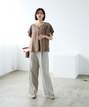 CROSS FUNCTION 《防シワ》サマナチュラリュクス フレアスリーブブラウス_subthumb_14