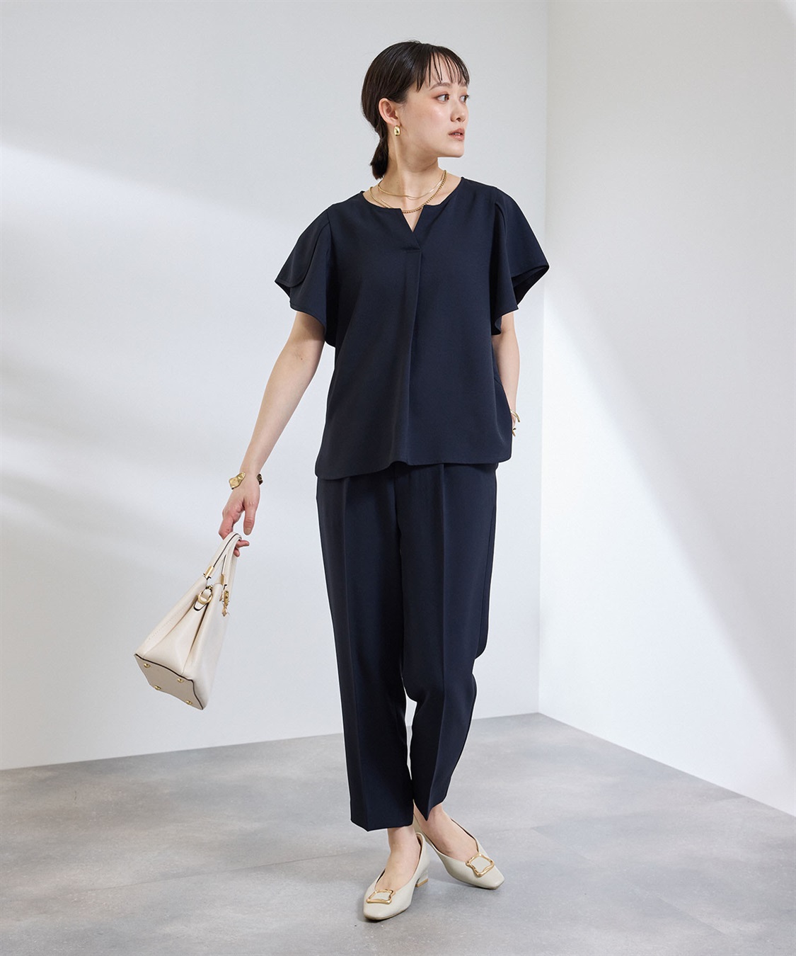 CROSS FUNCTION 《防シワ》サマナチュラリュクス フレアスリーブブラウス_sub_21