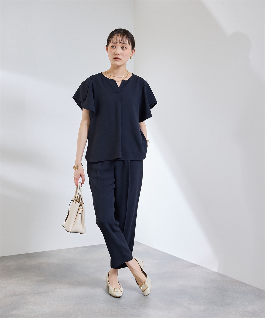 CROSS FUNCTION 《防シワ》サマナチュラリュクス フレアスリーブブラウス_sub_22