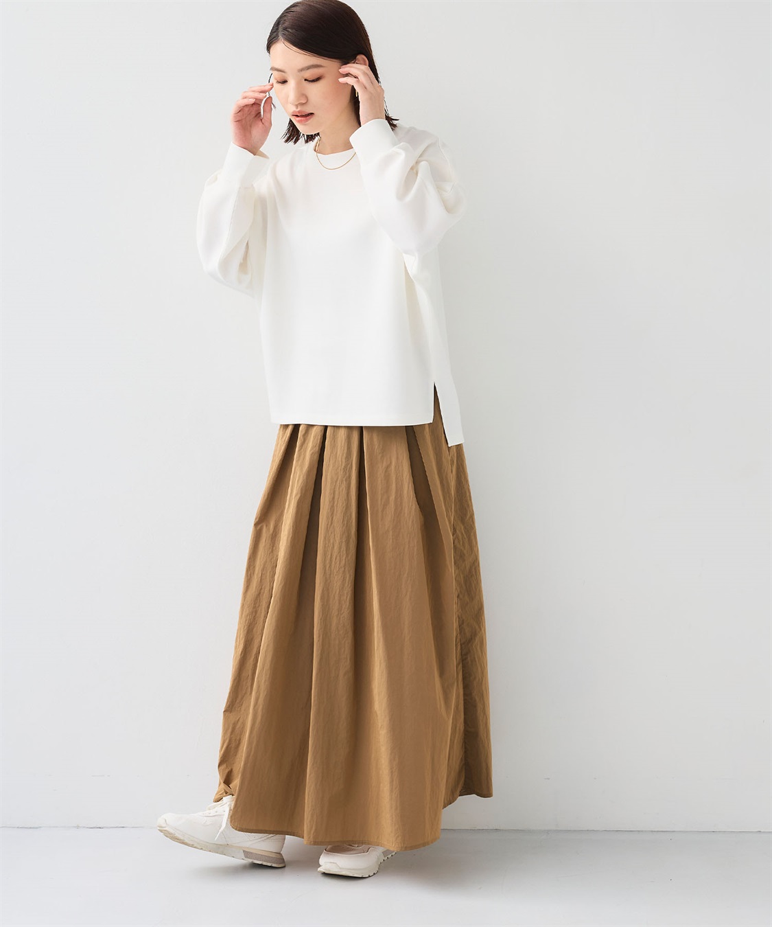 CROSS FUNCTION 《撥水》アクティかる ブライトナイロン撥水フレアスカート_sub_6