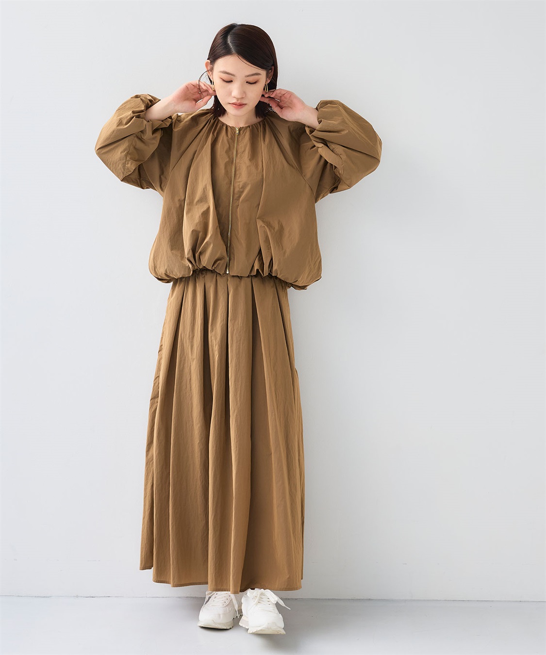 CROSS FUNCTION 《撥水》アクティかる ブライトナイロン撥水フレアスカート_sub_10