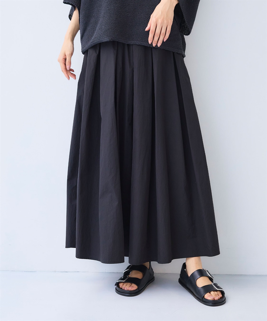 CROSS FUNCTION 《撥水》アクティかる ブライトナイロン撥水フレアスカート_sub_13