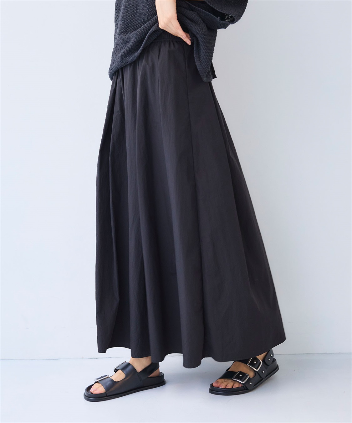 CROSS FUNCTION 《撥水》アクティかる ブライトナイロン撥水フレアスカート_sub_14