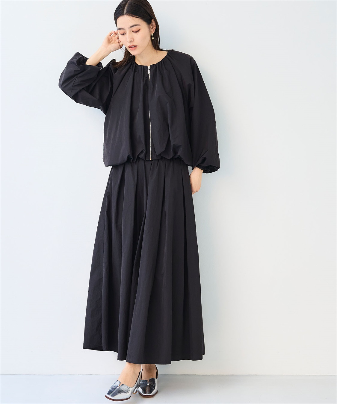 CROSS FUNCTION 《撥水》アクティかる ブライトナイロン撥水フレアスカート_sub_18