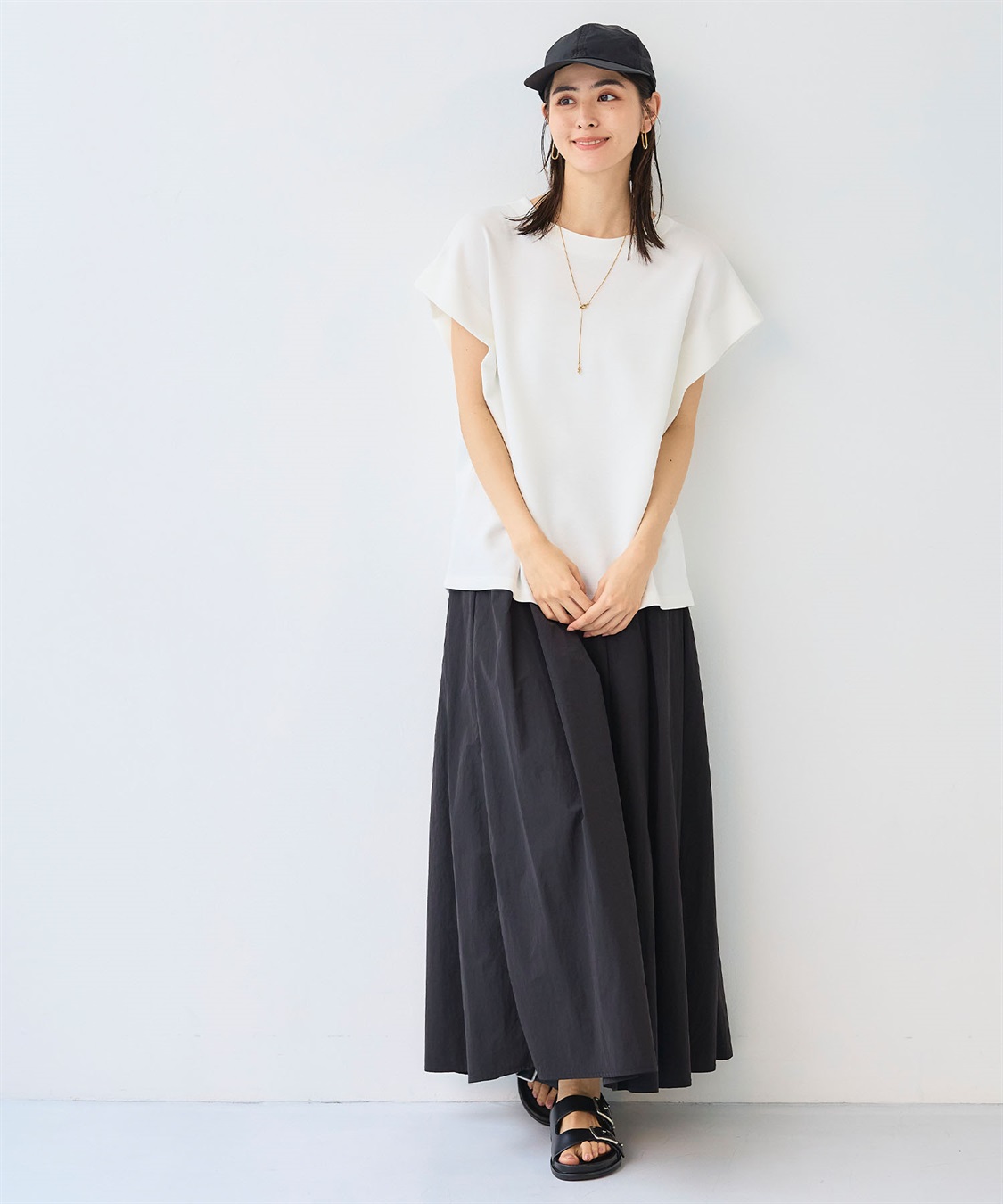 CROSS FUNCTION 《撥水》アクティかる ブライトナイロン撥水フレアスカート_sub_22