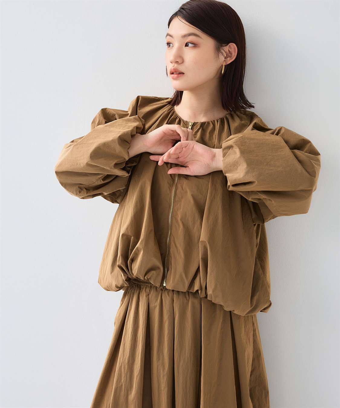 CROSS FUNCTION 《撥水》アクティかる ブライトナイロン撥水バルーンブルゾン_sub_4