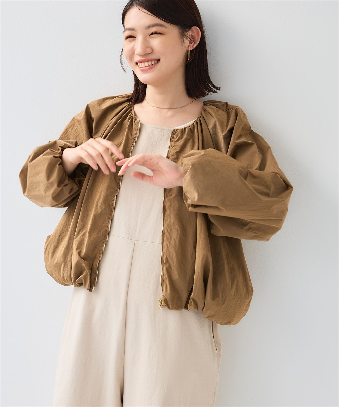 CROSS FUNCTION 《撥水》アクティかる ブライトナイロン撥水バルーンブルゾン_sub_9