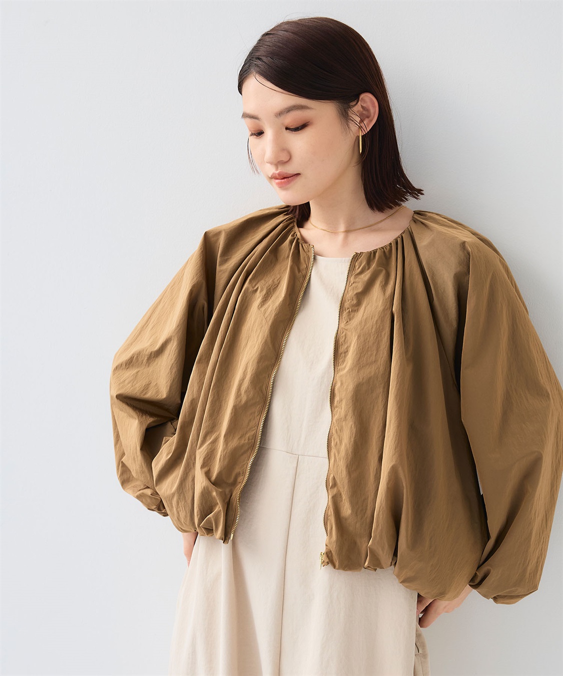 CROSS FUNCTION 《撥水》アクティかる ブライトナイロン撥水バルーンブルゾン_sub_10