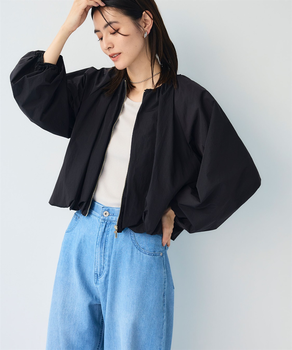 CROSS FUNCTION 《撥水》アクティかる ブライトナイロン撥水バルーンブルゾン_sub_16