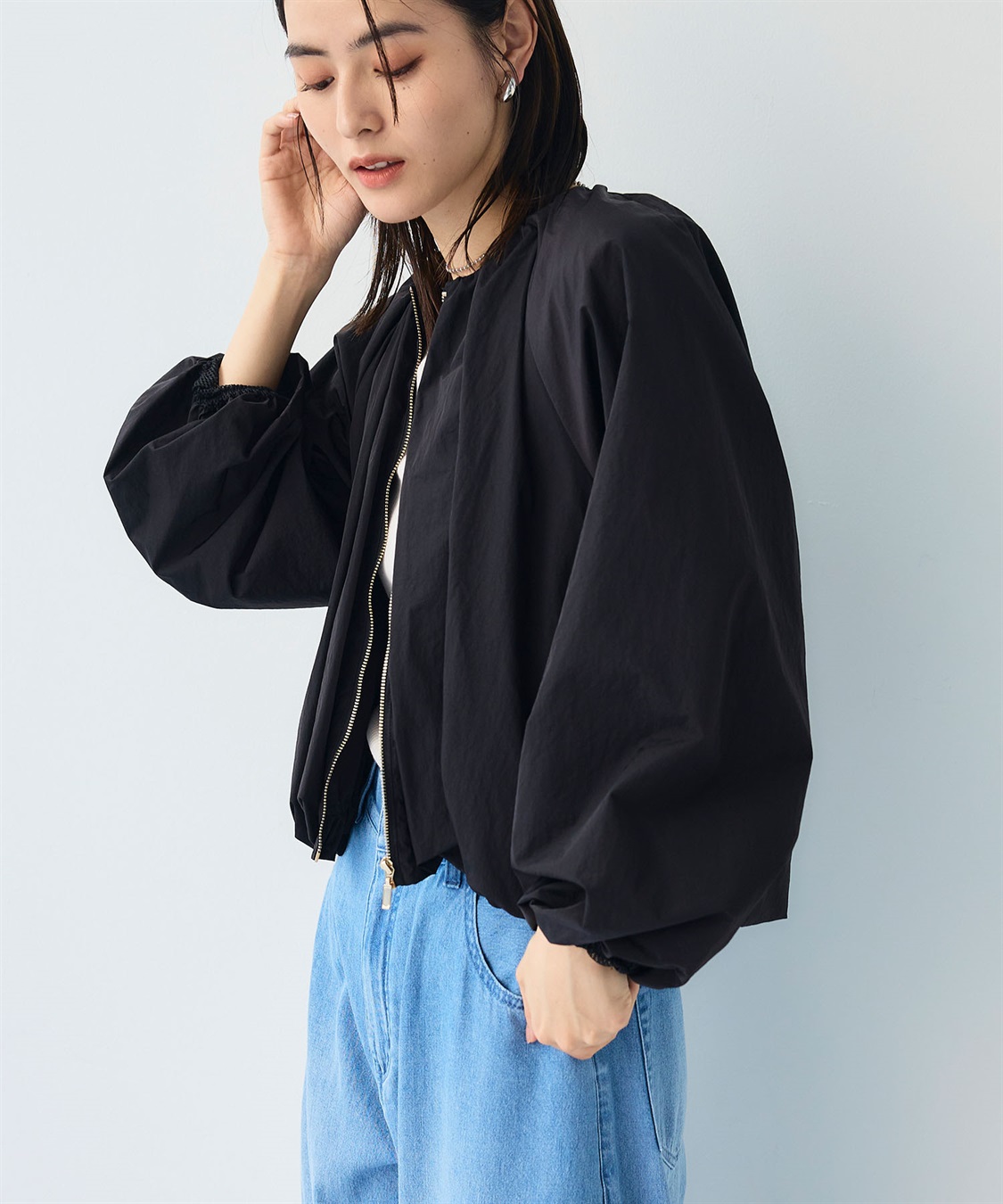 CROSS FUNCTION 《撥水》アクティかる ブライトナイロン撥水バルーンブルゾン_sub_17