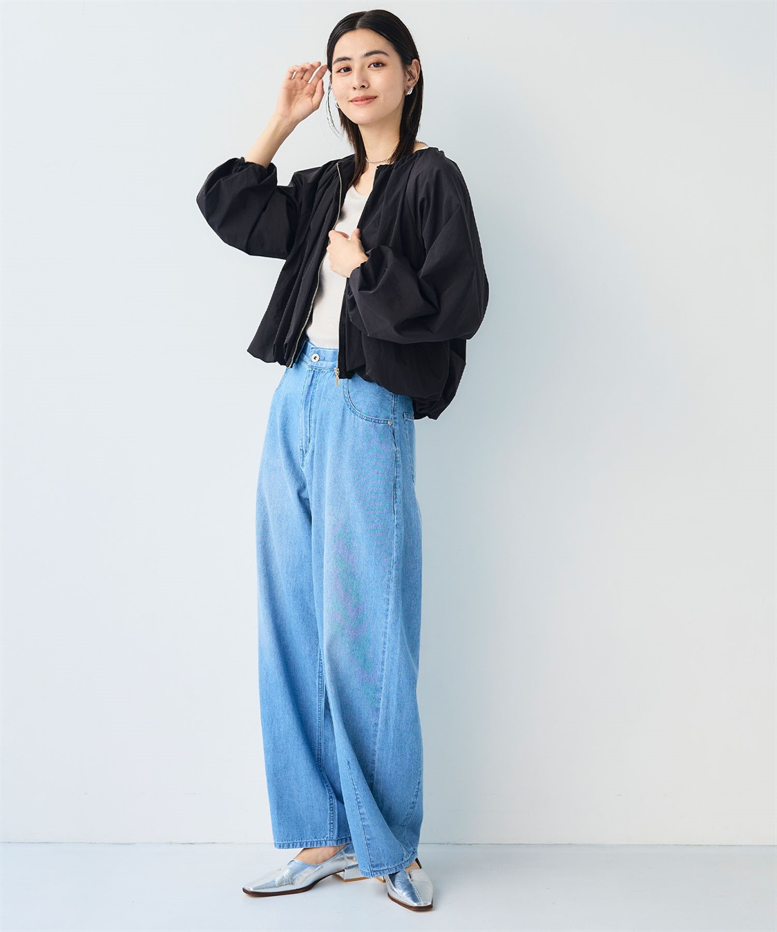 CROSS FUNCTION 《撥水》アクティかる ブライトナイロン撥水バルーンブルゾン_sub_18