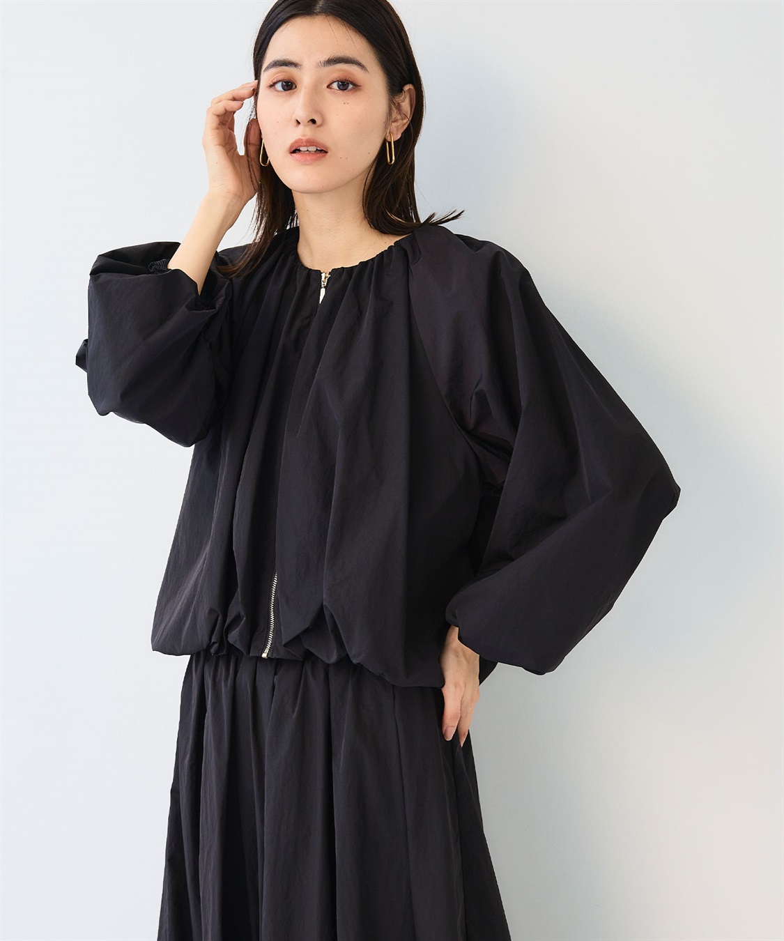 CROSS FUNCTION 《撥水》アクティかる ブライトナイロン撥水バルーンブルゾン_sub_21